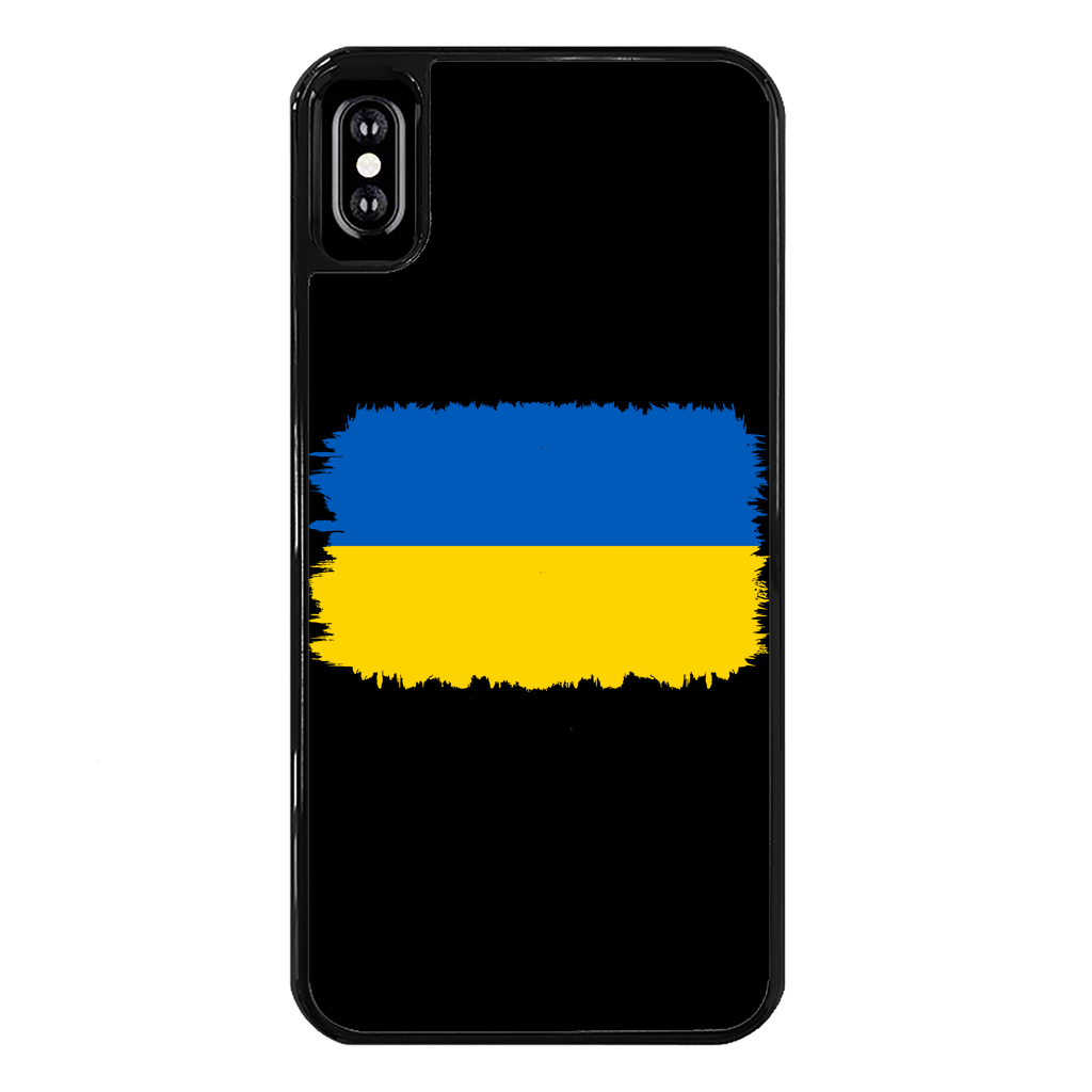 UKRAINE FLAG Back Printed Black Hard Phone Case - Lynendo Trade Store