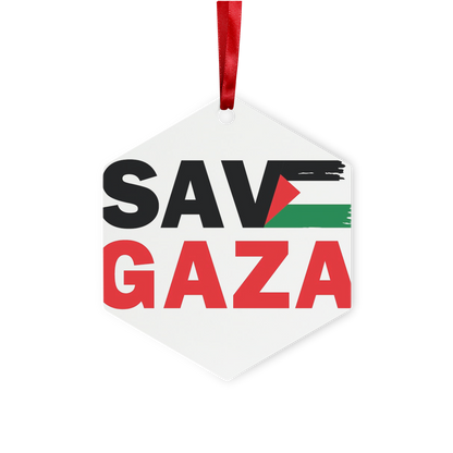 Save Gaza Metal Hanging Ornament - Lynendo Trade Store