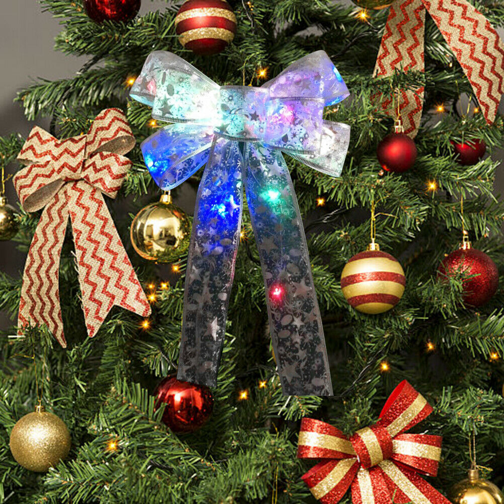 Christmas Light - Tree Decoration - Light Up Bow Ribbon - Lynendo Trade Store