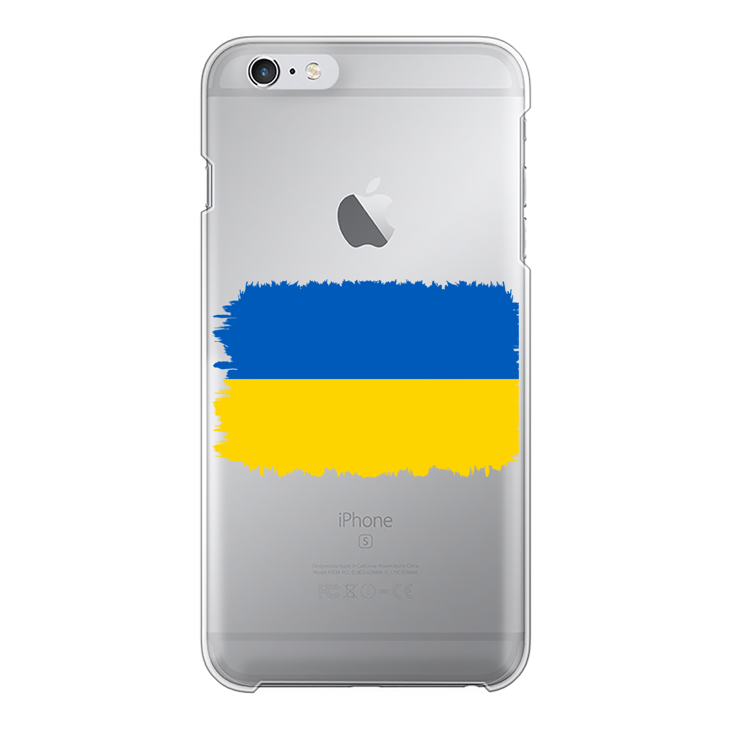 UKRAINE FLAG Back Printed Transparent Hard Phone Case - Lynendo Trade Store