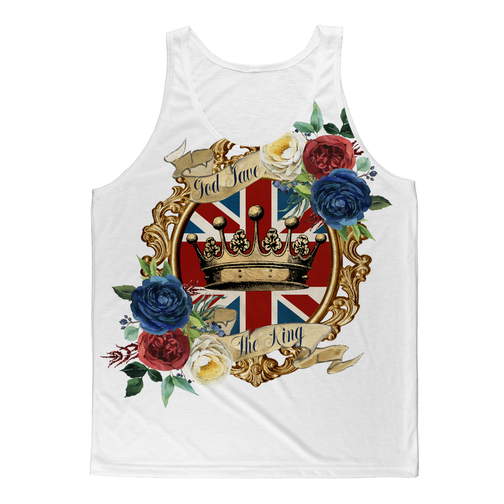 GOD SAVE THE KING Classic Sublimation Adult Tank Top - Lynendo Trade Store