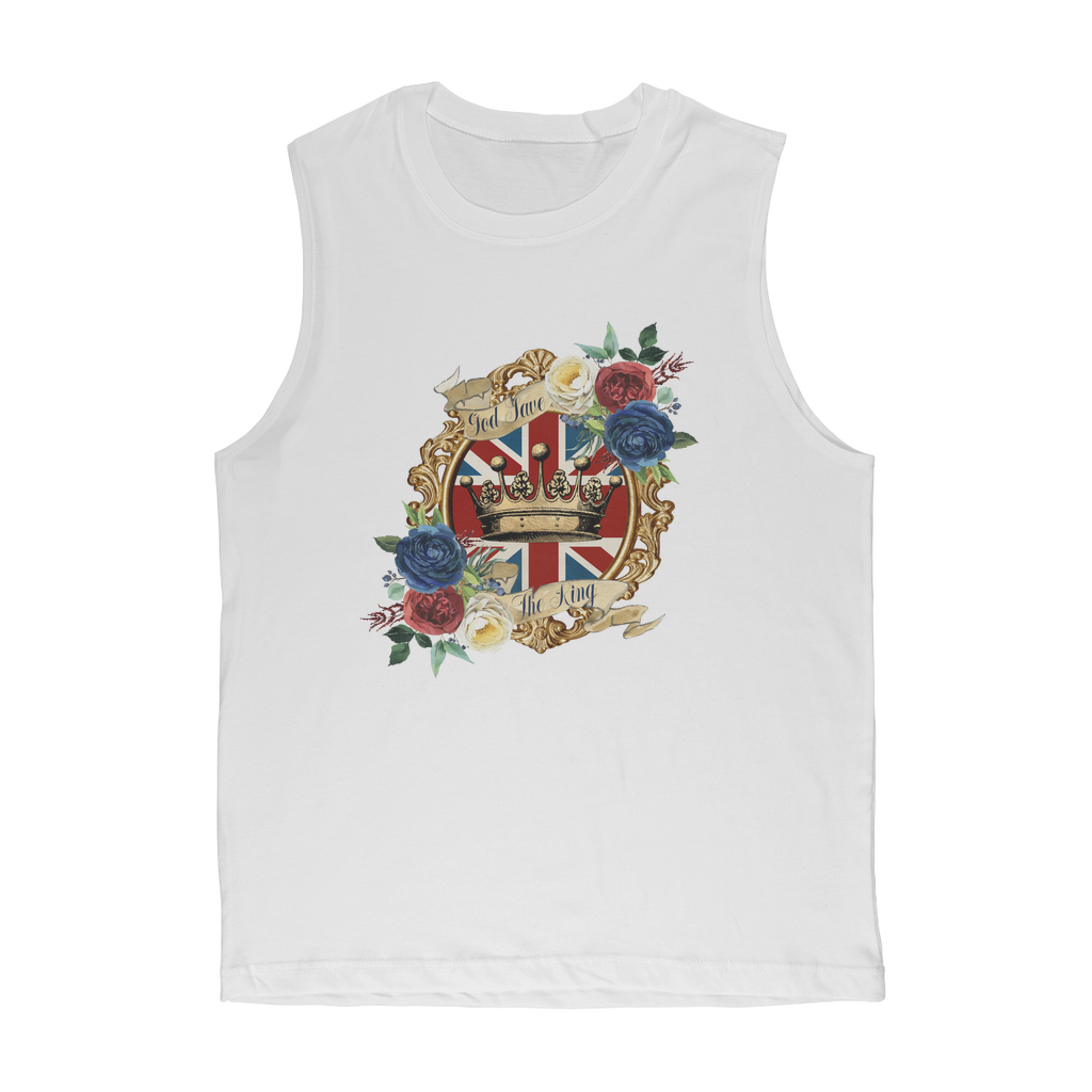 GOD SAVE THE KING Premium Adult Muscle Top - Lynendo Trade Store
