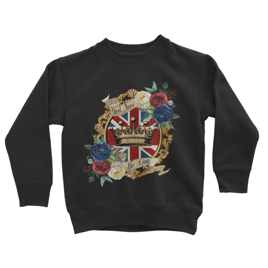 GOD SAVE THE KING Classic Kids Sweatshirt - Lynendo Trade Store