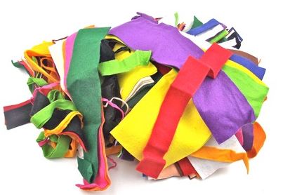 Felt Offcuts 1kg bag - Craft Projects - Soft Toy making - 30% wool - Lynendo Trade Store