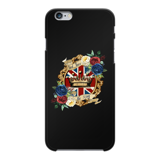 GOD SAVE THE KING Back Printed Black Hard Phone Case - Lynendo Trade Store