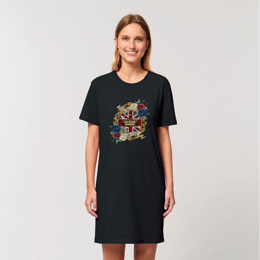 GOD SAVE THE KING Organic T-Shirt Dress - Lynendo Trade Store