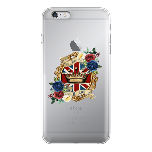 GOD SAVE THE KING Back Printed Transparent Soft Phone Case - Lynendo Trade Store