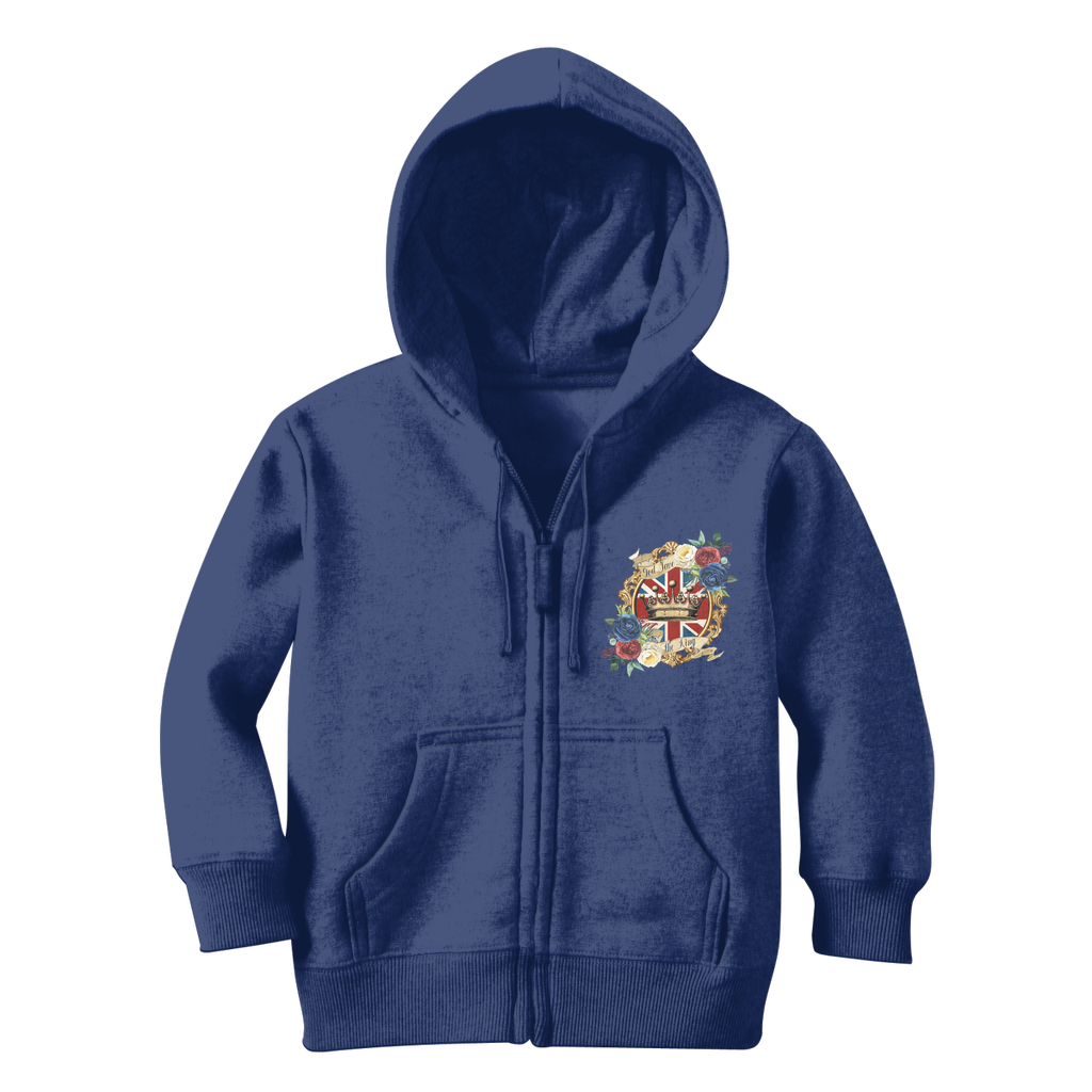 GOD SAVE THE KING Classic Kids Zip Hoodie - Lynendo Trade Store