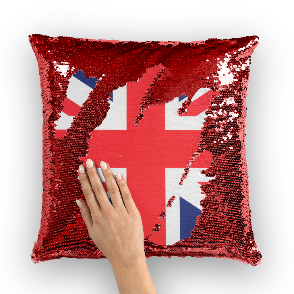 British Flag Sequin Cushion Cover - Lynendo Trade Store