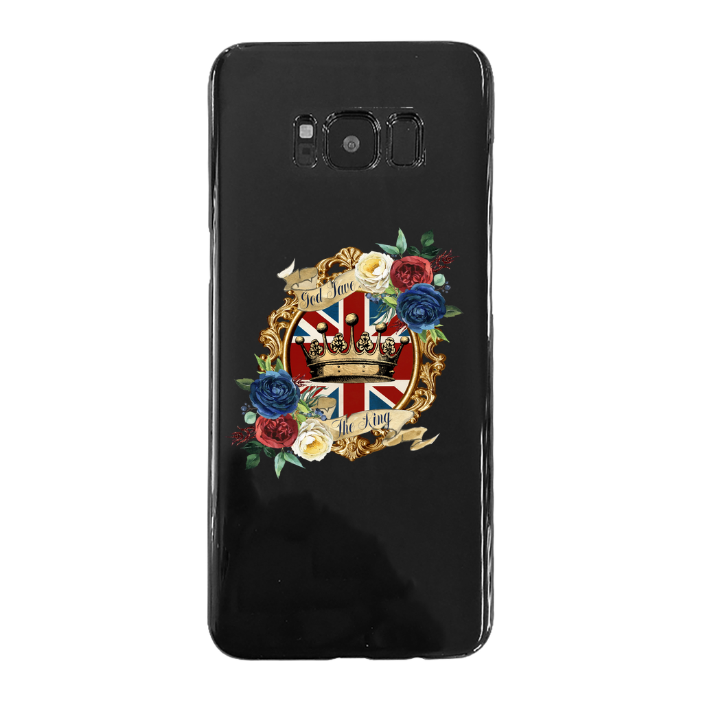 GOD SAVE THE KING Back Printed Black Soft Phone Case - Lynendo Trade Store