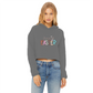Happy Easter Ladies Cropped Raw Edge Hoodie - Lynendo Trade Store