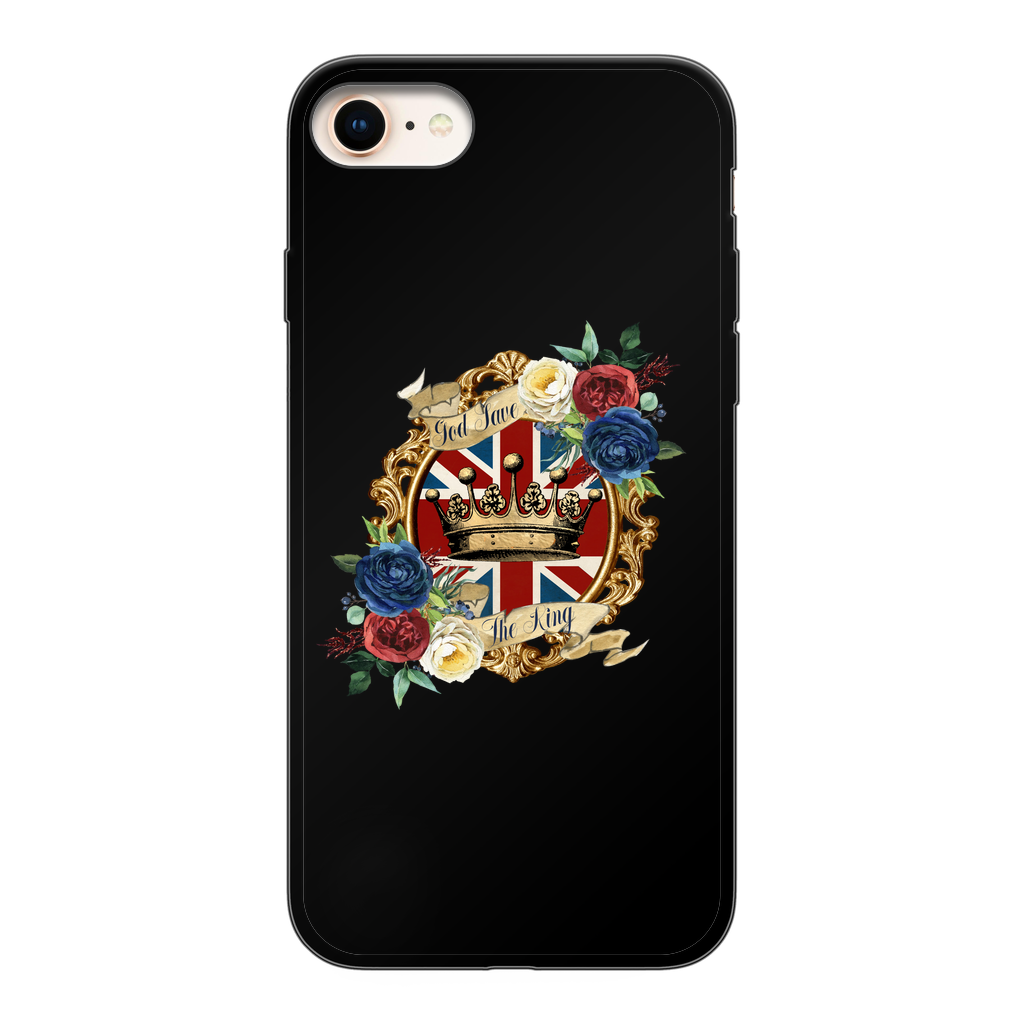 GOD SAVE THE KING Back Printed Black Soft Phone Case - Lynendo Trade Store