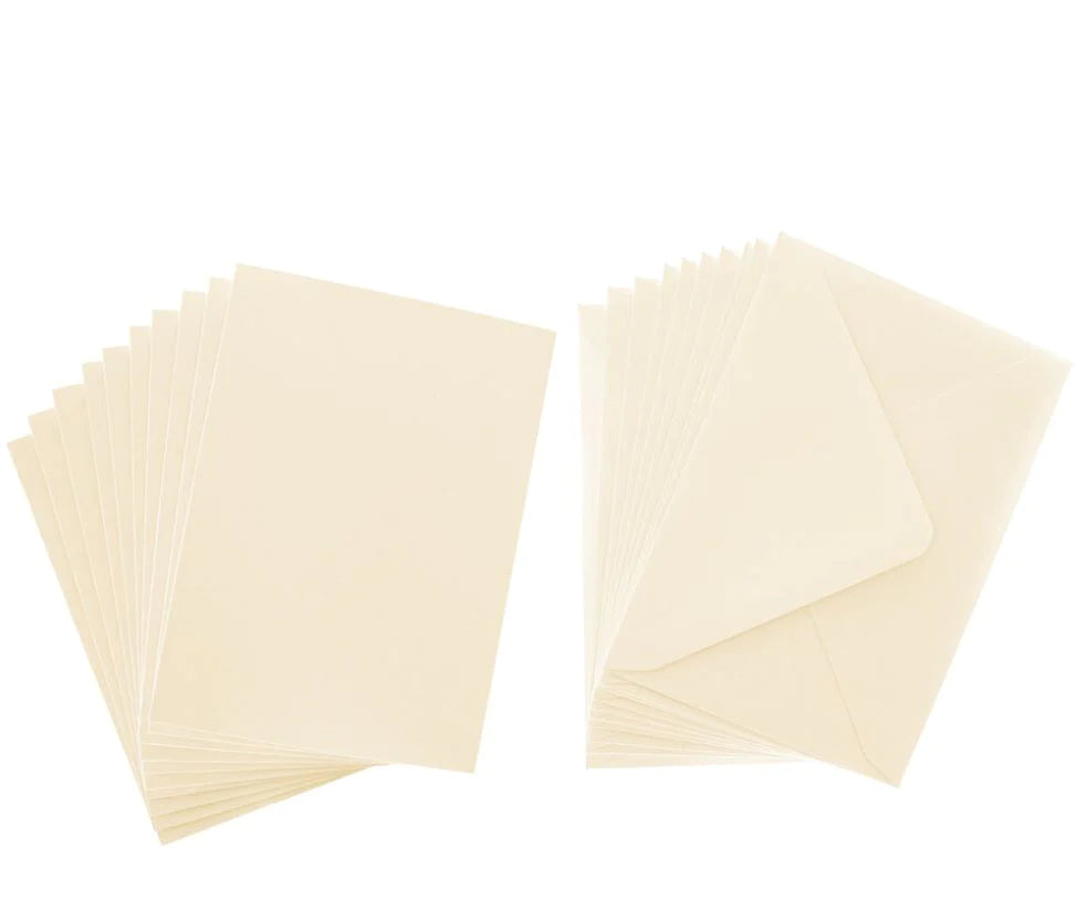 A6 BLANK 2 Fold Cards Cream (10) - Lynendo Trade Store