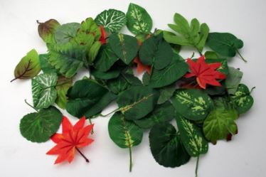 Artificial Leaves Assort Pack of 35 -Realistic Leaves-Christmas Decorations - Lynendo Trade Store