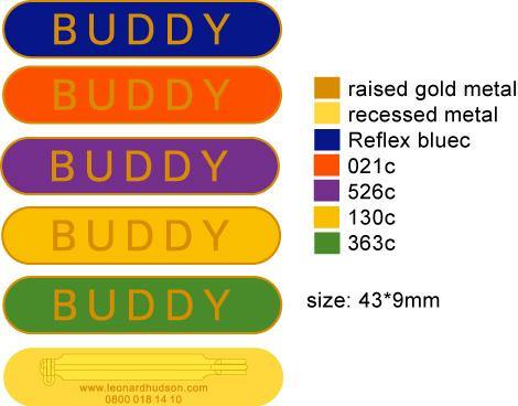 Round End Enamel Bar Badges (6630) - Lynendo