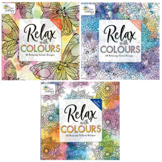 Colouring Book Colour Therapy S3 - 3 Assorted - Lynendo Trade Store