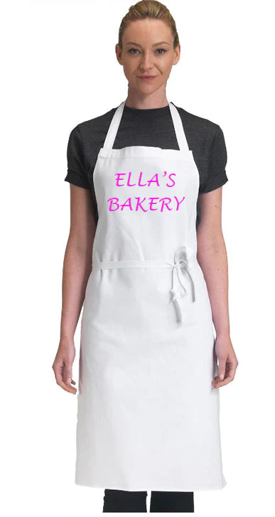 Plain White Cotton Aprons-Printed Apron Full Colour Design-Personalised Kitchen Apron For Men & Women - Lynendo Trade Store