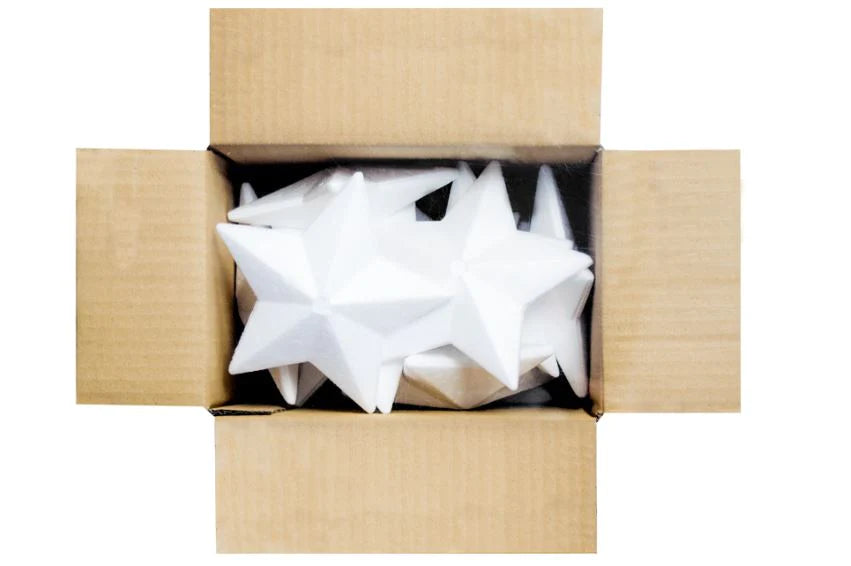 Polystyrene Star Box of 10 - Painting or Decorating - Christmas Decorations - Lynendo Trade Store