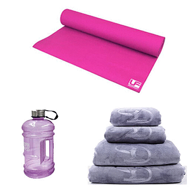 Workout Pack! Yoga Mat - Water Bottle - Towel - Lynendo Trade Store