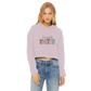 Happy Easter Ladies Cropped Raw Edge Hoodie - Lynendo Trade Store