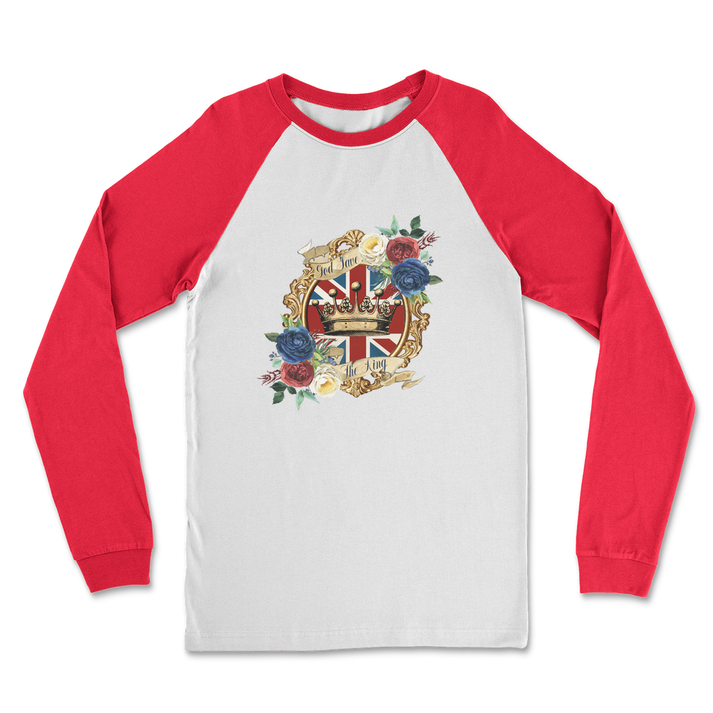 GOD SAVE THE KING Classic Raglan Long Sleeve Shirt - Lynendo Trade Store