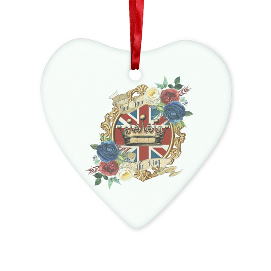 GOD SAVE THE KING Glass Hanging Ornament - Lynendo Trade Store