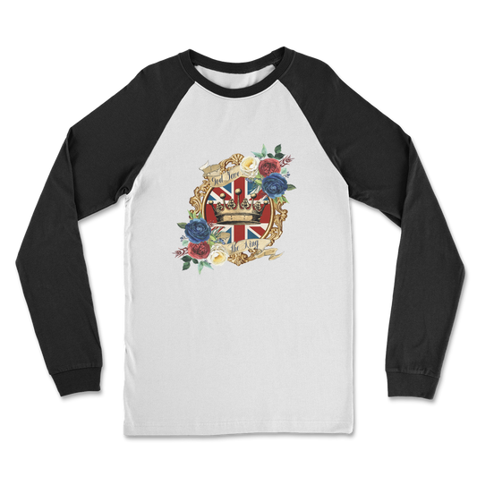 GOD SAVE THE KING Classic Raglan Long Sleeve Shirt - Lynendo Trade Store