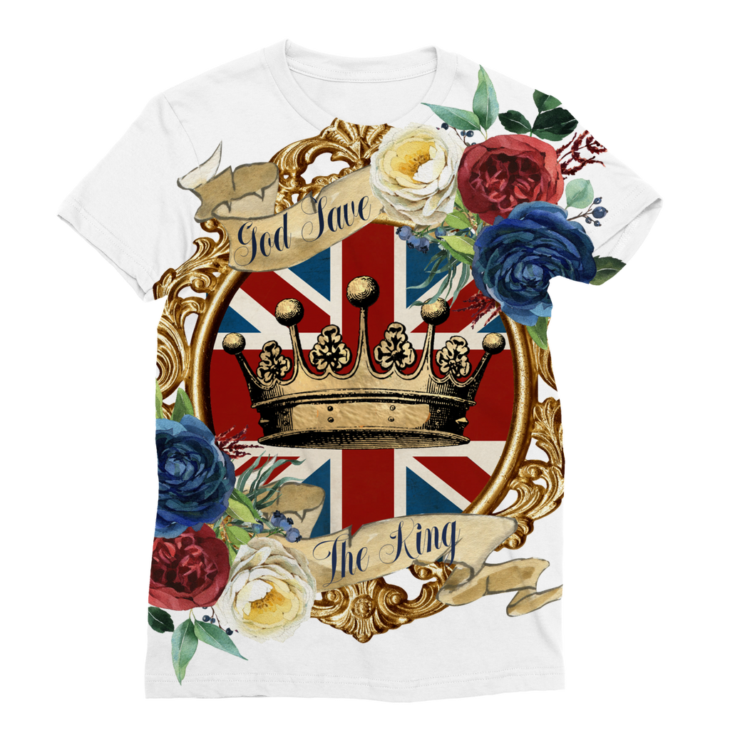 GOD SAVE THE KING Classic Sublimation Women's T-Shirt - Lynendo Trade Store