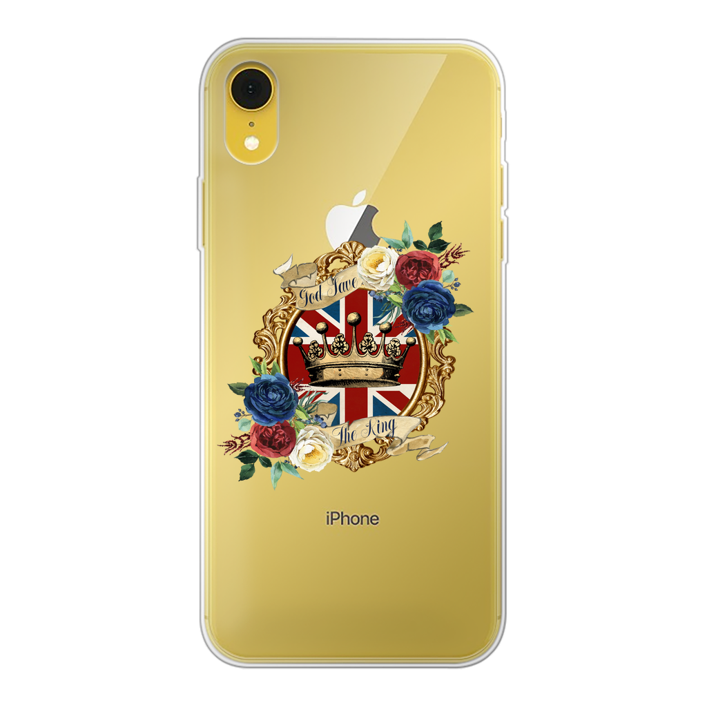GOD SAVE THE KING Back Printed Transparent Soft Phone Case - Lynendo Trade Store