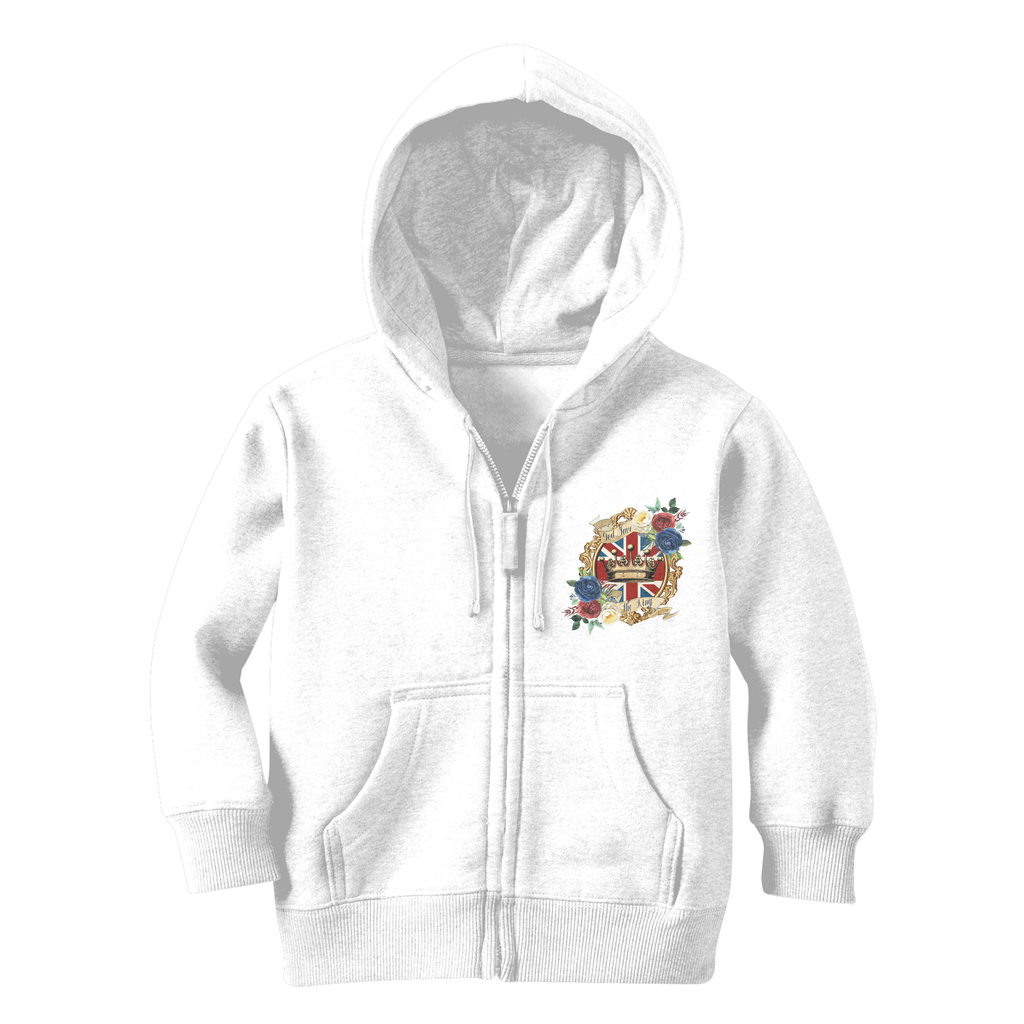 GOD SAVE THE KING Classic Kids Zip Hoodie - Lynendo Trade Store