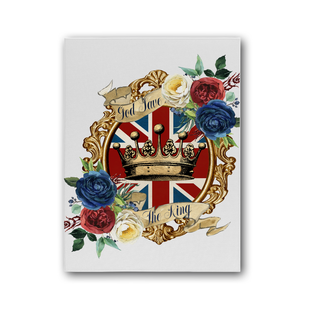 GOD SAVE THE KING Premium Stretched Canvas - Lynendo Trade Store