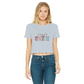 Happy Easter Classic Women's Cropped Raw Edge T-Shirt - Lynendo Trade Store