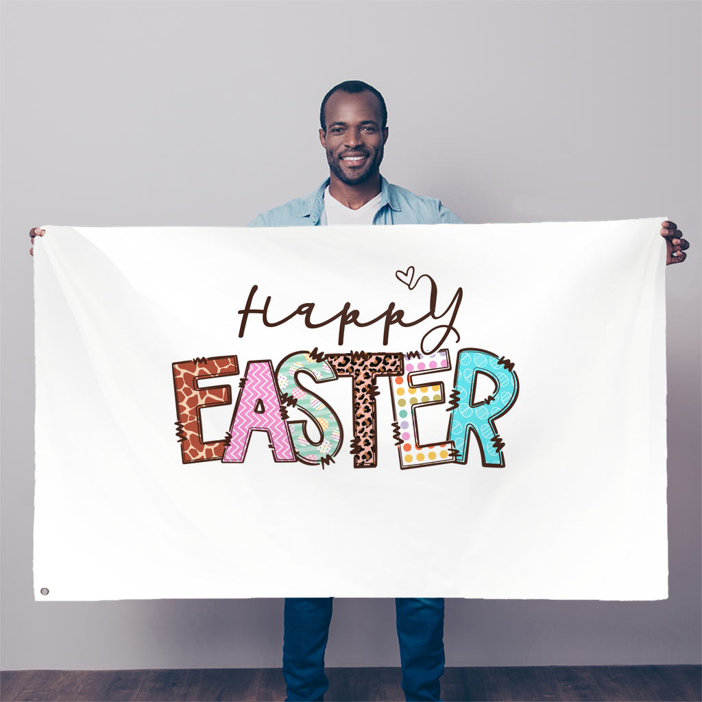 Happy Easter Sublimation Flag - Lynendo Trade Store
