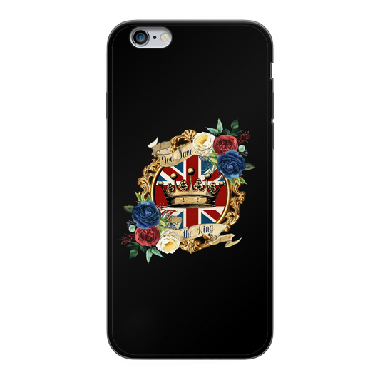 GOD SAVE THE KING Back Printed Black Soft Phone Case - Lynendo Trade Store