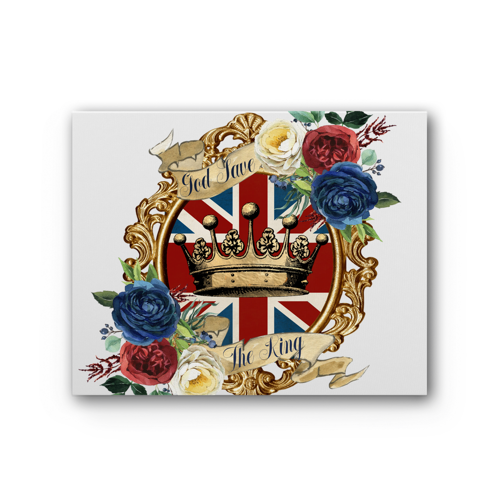 GOD SAVE THE KING Premium Stretched Canvas - Lynendo Trade Store