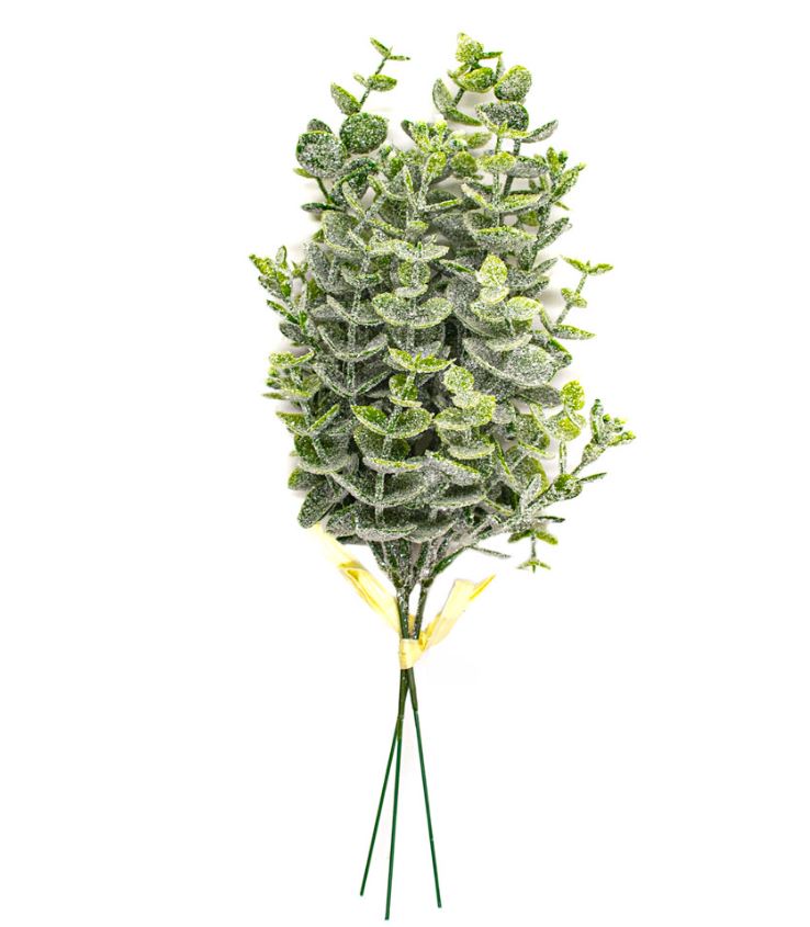 Eucalyptus Bunch with Frost - Christmas Ornament - Frosted Petals - Lynendo Trade Store