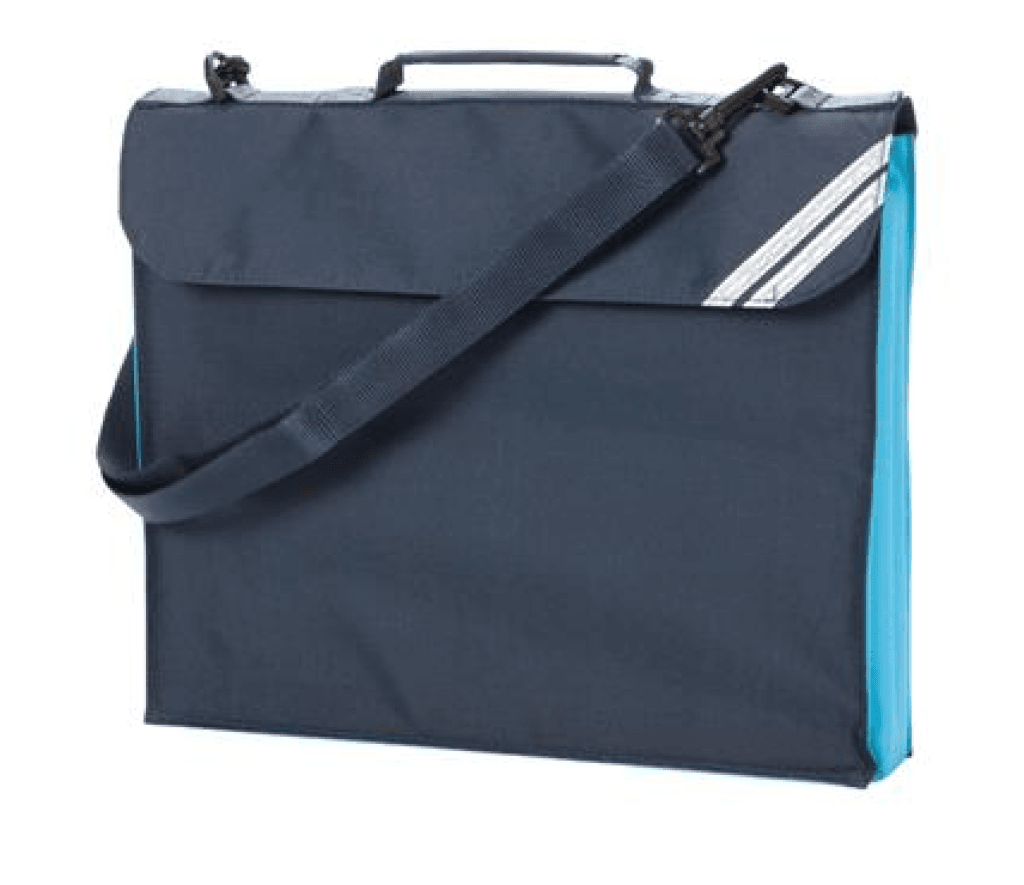Expandable Book Bag with Strap & Contrast Panel  (2793) - Lynendo