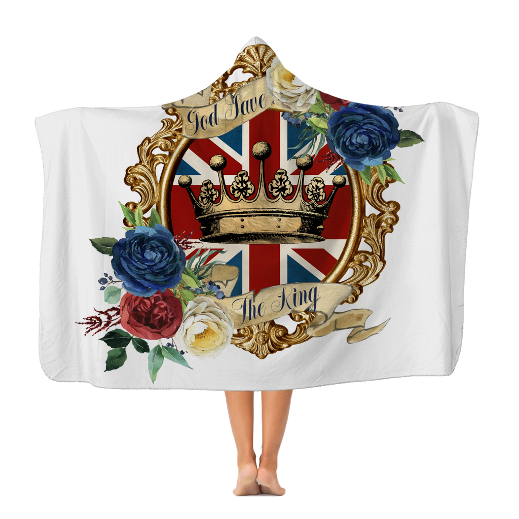 GOD SAVE THE KING Premium Adult Hooded Blanket - Lynendo Trade Store