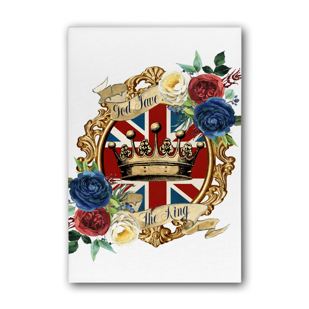 GOD SAVE THE KING Premium Stretched Canvas - Lynendo Trade Store