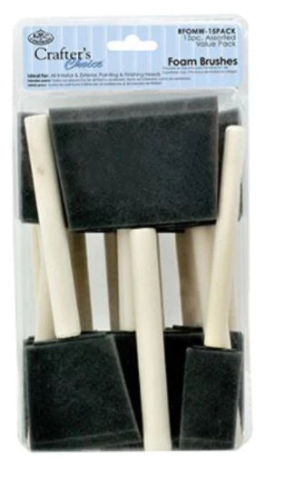 Foam Brushes Pack of 15 - Sizes 25, 50, 75mm Included - Lynendo Trade Store