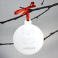 Personalised Custom White Christmas Pudding Christmas Tree Bauble Festive Decoration Ornament Decorations Best Personalise Name Xmas .o. - Lynendo Trade Store