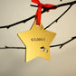 Personalised Custom Gold Christmas Tree Star Bauble Festive Decoration Ornament Decorations Best Balls Personalise Name Xmas .o. - DirectlyPersonalised