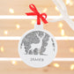 Personalised Custom White Rudolph Reindeer Christmas Tree Bauble Festive Decoration Ornament Decorations Personalise Name Xmas .o. - DirectlyPersonalised