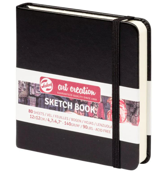 Sketchbook Black Hardback 12 x 12cm - Lynendo Trade Store