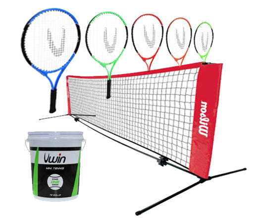 Tennis Coaching Pack - 12 Rackets, 1 Net and 72 Tennis Balls - Lynendo Trade Store